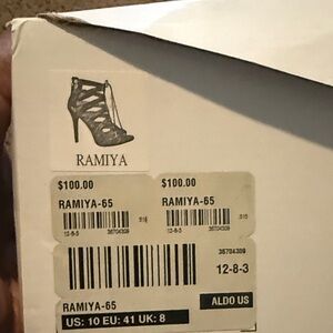 Aldo Black Lace-Up Heels